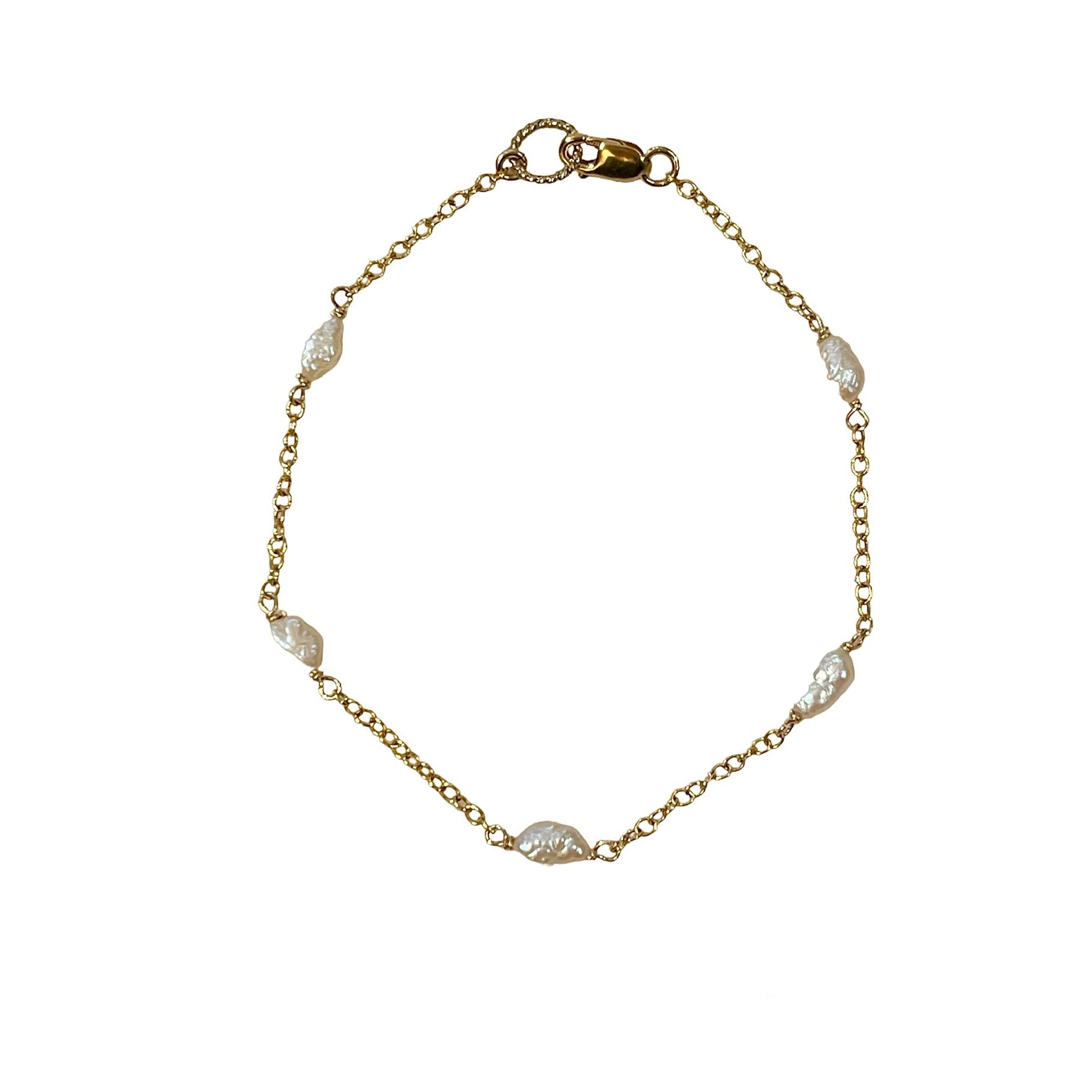 Natural Rice Pearl Bracelet for Women - Elegant Handmade Beaded Jewelry - Perfect for Weddings, Parties & Everyday Wear