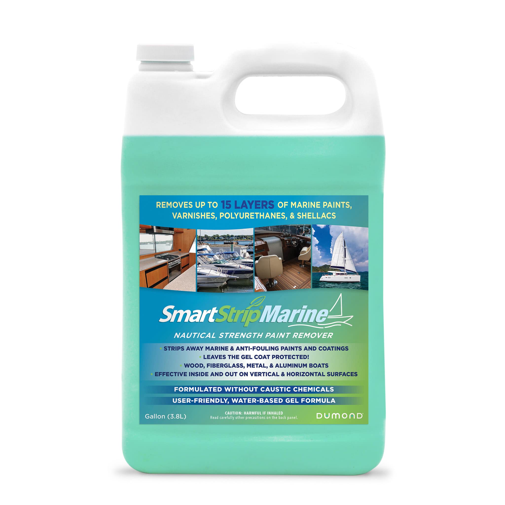 **Dumond Smart Strip Marine Paint Remover – 1 Gallon | Safe for Wood, Fiberglass, Metal & Aluminum Boats | Removes Up to 15 Layers of Polyurethane & Acrylic Coatings | Indoor & Outdoor Use | Perfect for Boat Restoration & Maintenance**