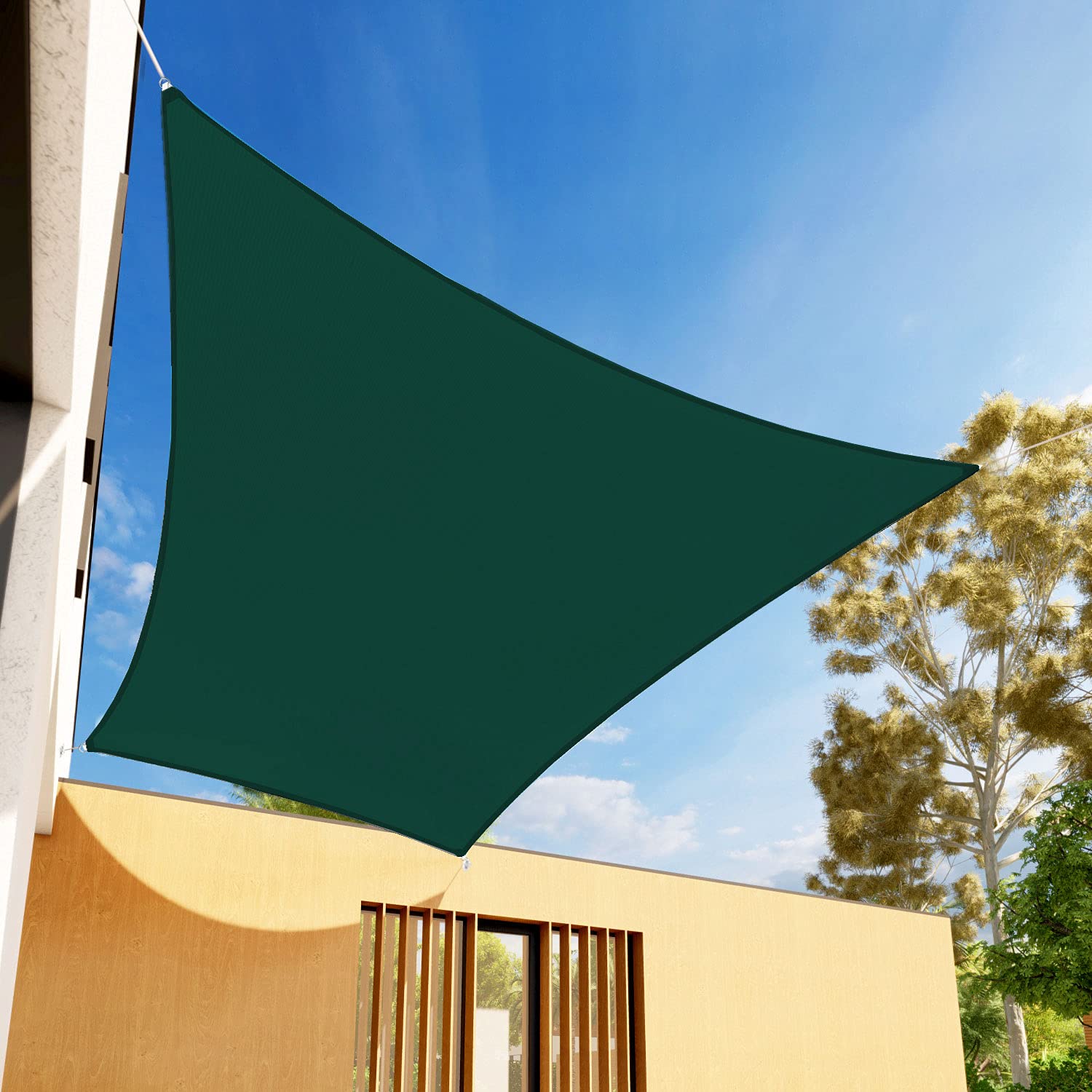 E&K Sunrise 3' x 12' Rectangle Sun Shade Sail - UV Block Outdoor Canopy, Breathable & Durable Patio Cover for Garden, Poolside, Deck, and Backyard (Set of 1)