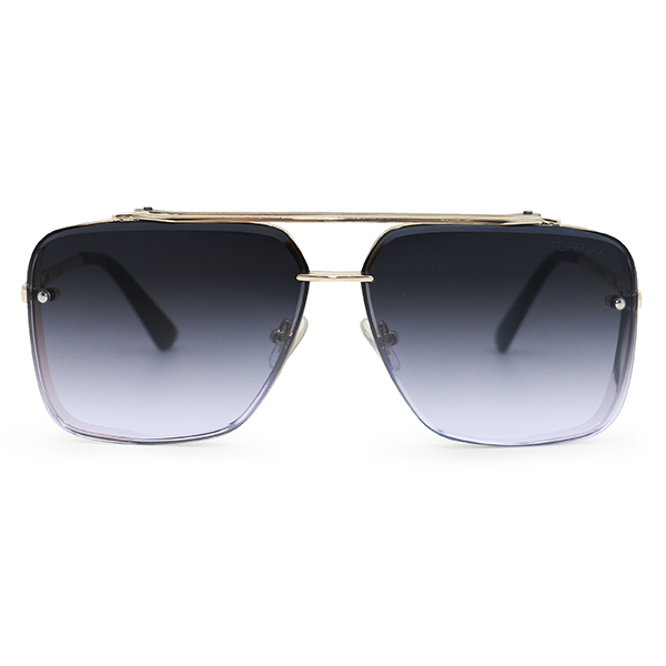 Bella Midnight Gold Oversized Square Aviator Sunglasses for Women - Trendy Retro Style, UV Protection - Perfect for Driving, Beach & Outdoor Activities