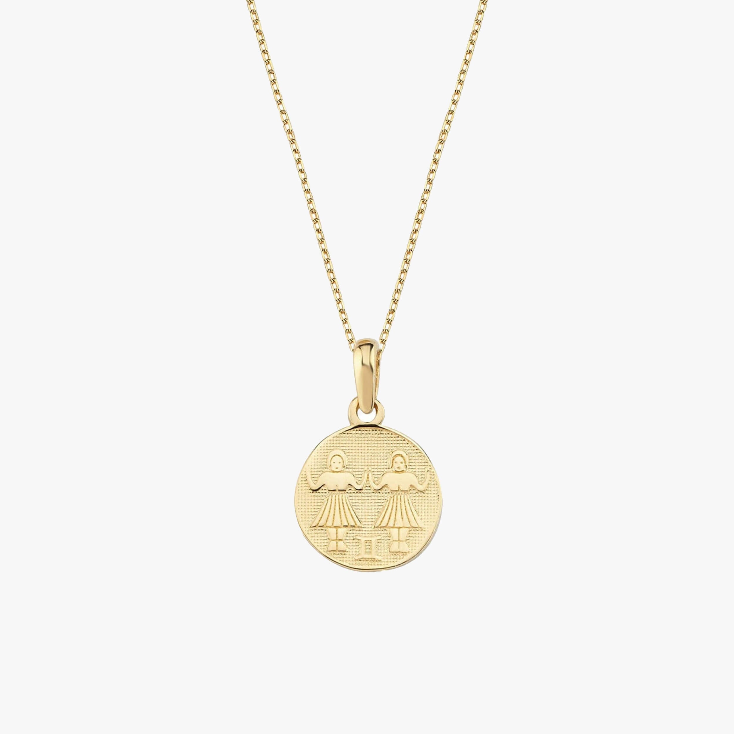 14K Solid Gold Gemini Zodiac Necklace - Elegant & Durable Zodiac Jewelry for Women - Perfect Gift for Birthdays, Anniversaries & Everyday Wear