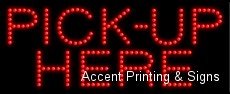 Pick-Up Here LED Sign - High Impact & Energy Efficient Light for Stores, Warehouses & Drive-Thrus - Perfect for Business & Retail Use