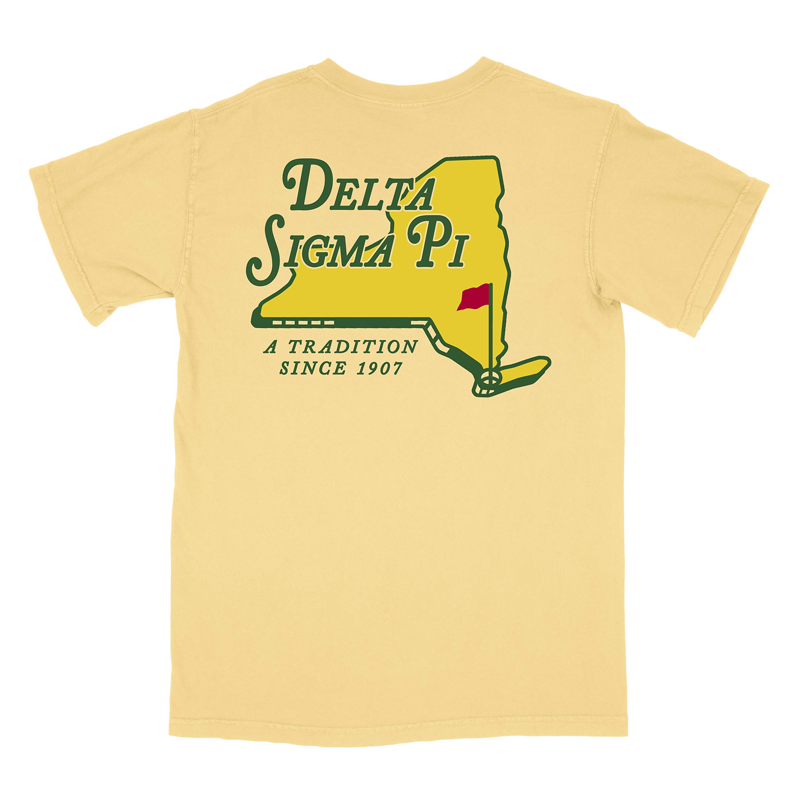 Delta Sigma Pi Business Fraternity Golf Shirt - Comfort Colors Pocket Tee for Men & Women - Perfect for Business Events, Golf Outings & Fraternity Activities