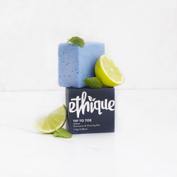 Ethique Solid Shampoo & Shaving Bar - All-Natural Vegan Hair & Body Cleanser for Men & Women - Perfect for Travel, Camping & Zero Waste Lifestyle