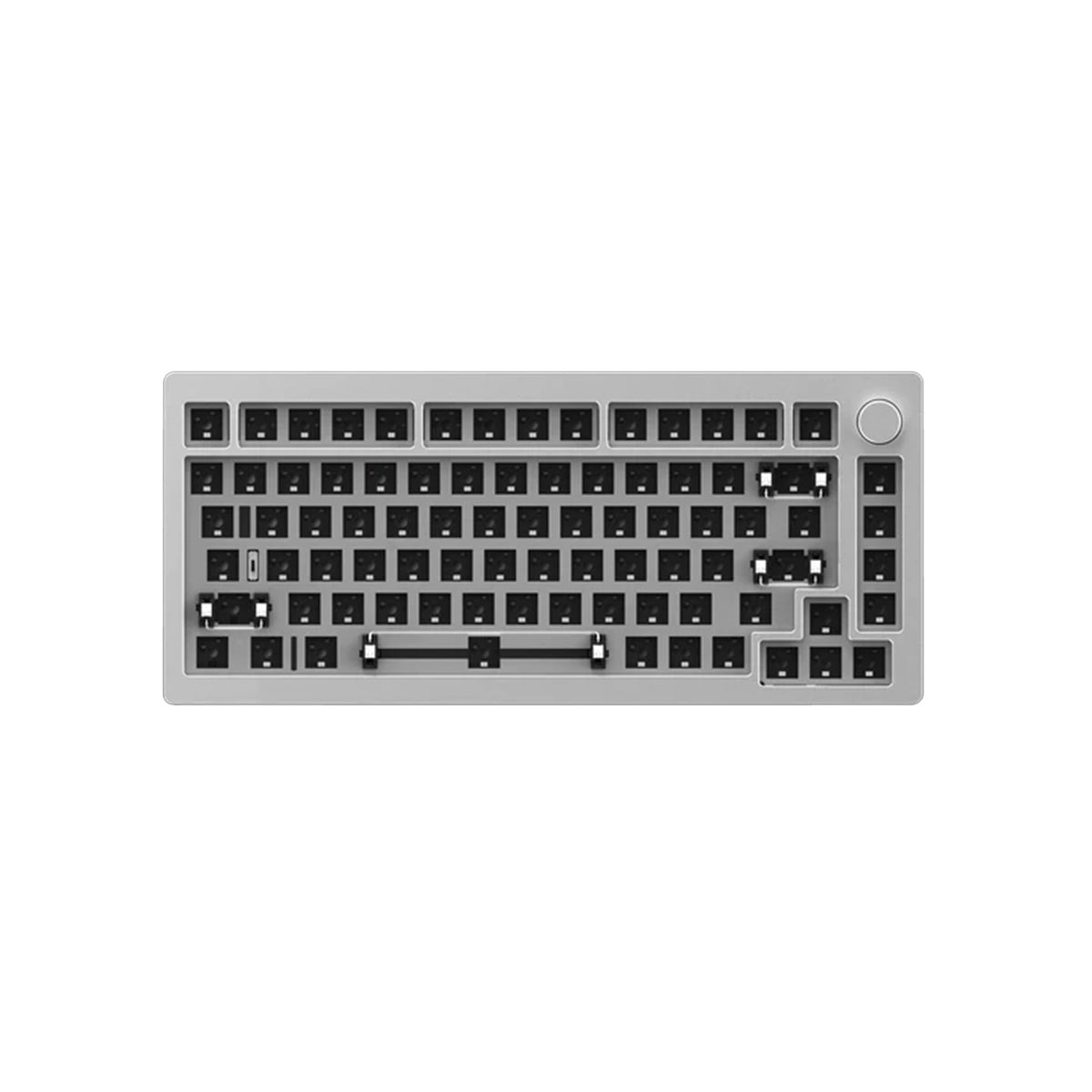 Akko Monsgeek M1 Wireless 75% RGB Hot-Swappable Barebones Mechanical Keyboard Kit (Silver) - DIY Custom Gaming & Office Keyboard for PC/Mac Users