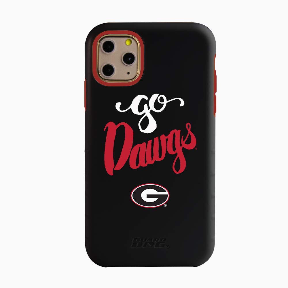 Guard Dog Collegiate Hybrid Case for iPhone 11 Pro - Georgia Bulldogs Team Design - Shockproof & Slim Protective Phone Cover - Perfect for Game Day, School Spirit & Everyday Use