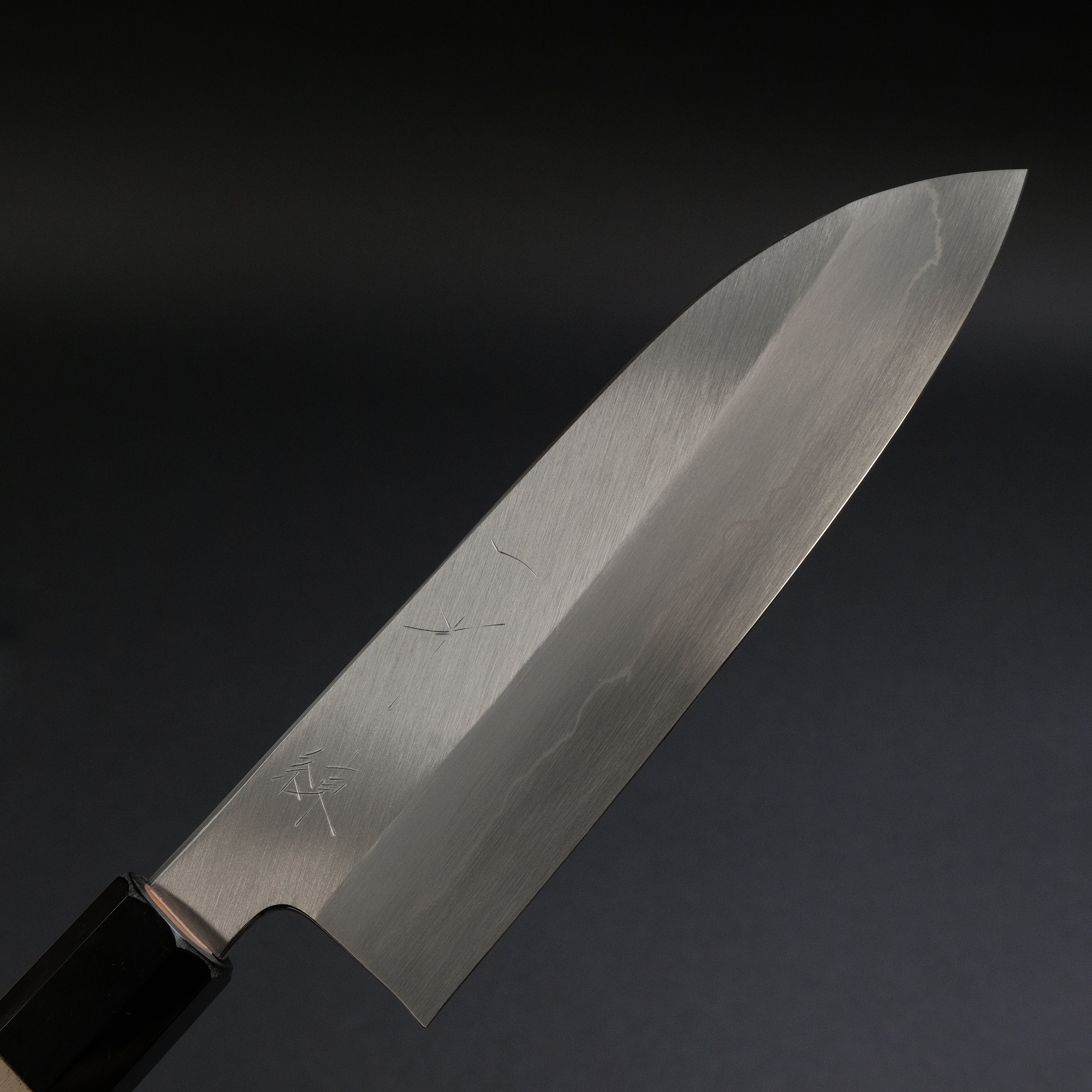 Hitohira Kikuchiyo Ren Silver #3 Santoku Knife 180mm - Japanese Ho Wood Handle - Professional Chef Knife for Slicing, Dicing & Chopping - Perfect for Home Kitchen & Restaurant Use
