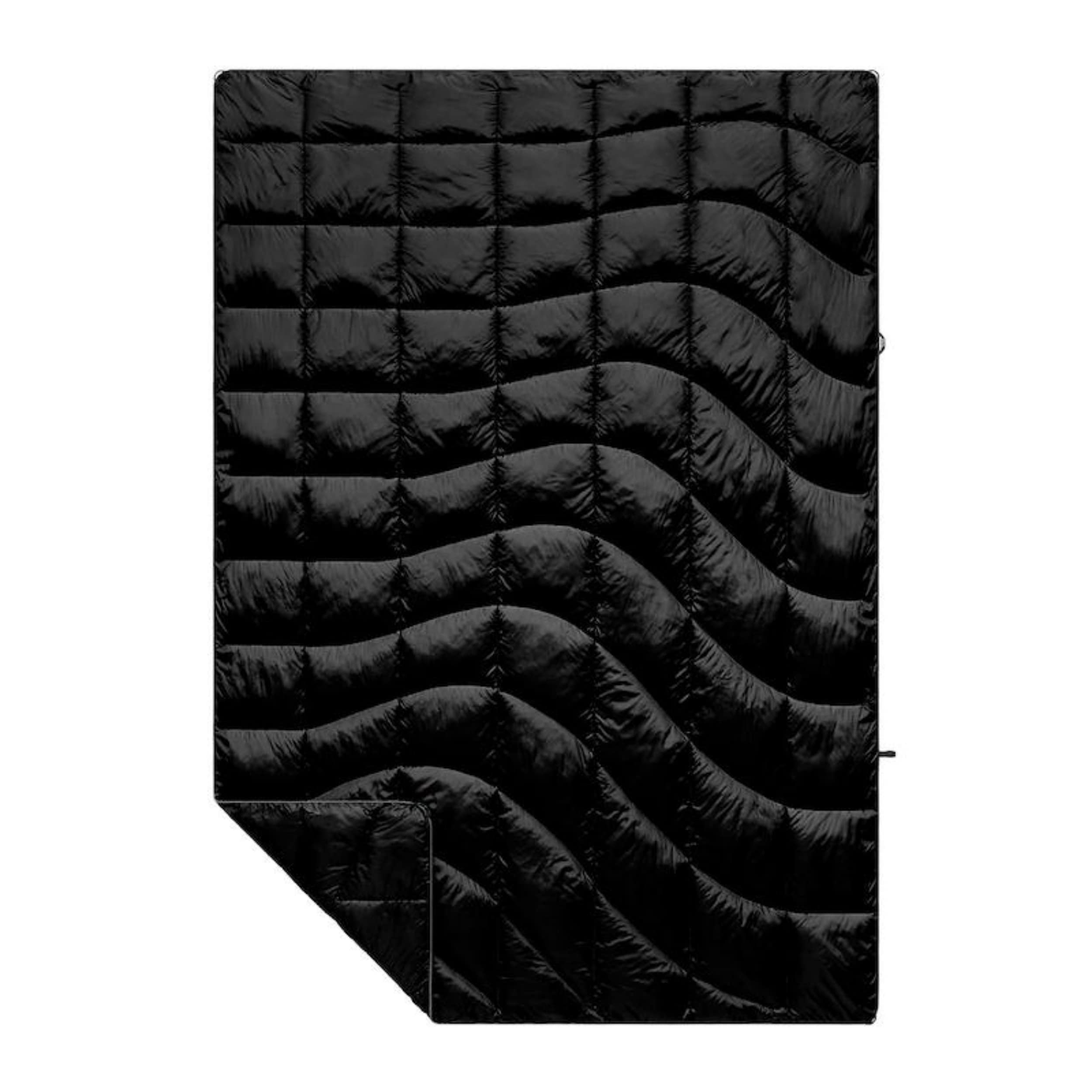 Rumpl The Down Blanket - Premium Portable Camping Blanket for Outdoor Adventures, Travel, Picnics, Beach & Concerts | Lightweight & Water-Resistant | Perfect for Hiking, Backpacking & Cold Weather Camping (Black, 1-Person Size)