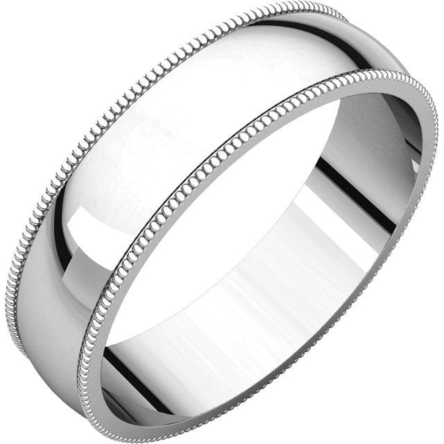 14K Gold 5mm Lightweight Milgrain Wedding Band for Women - Elegant Bridal Ring for Engagement, Anniversary & Everyday Wear