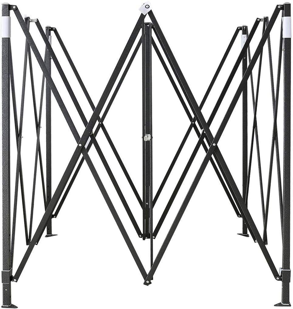AMERICAN PHOENIX 10x10 Canopy Frame Replacement Parts - Heavy Duty Black Tent Accessories for Outdoor Events, Camping & Backyard Parties