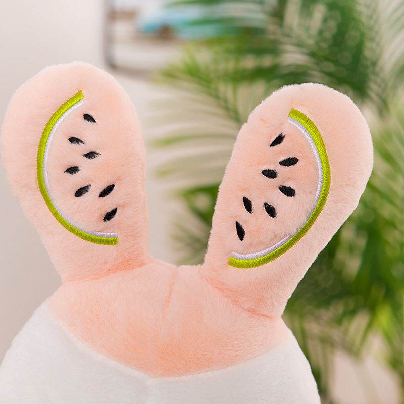 MelonBunny: Adorable Kawaii Bunny Plush Toy with Watermelon Head - Perfect for Cute Home Decor, Kawaii Gifts & Anime Lover Collections