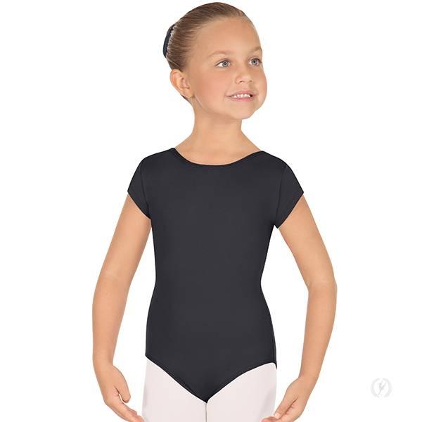 Eurotard Kids Microfiber Short Sleeve Leotard - Ballet Dance Gymnastics Performance Wear for Girls & Toddlers
