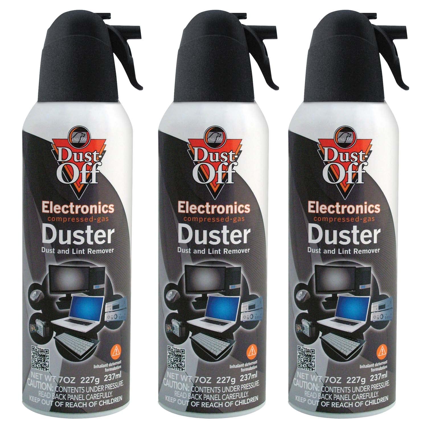 Dust-Off Compressed Gas Duster, 7 oz (3-Pack) - Electronics & Keyboard Cleaning, Computer & Office Equipment Maintenance