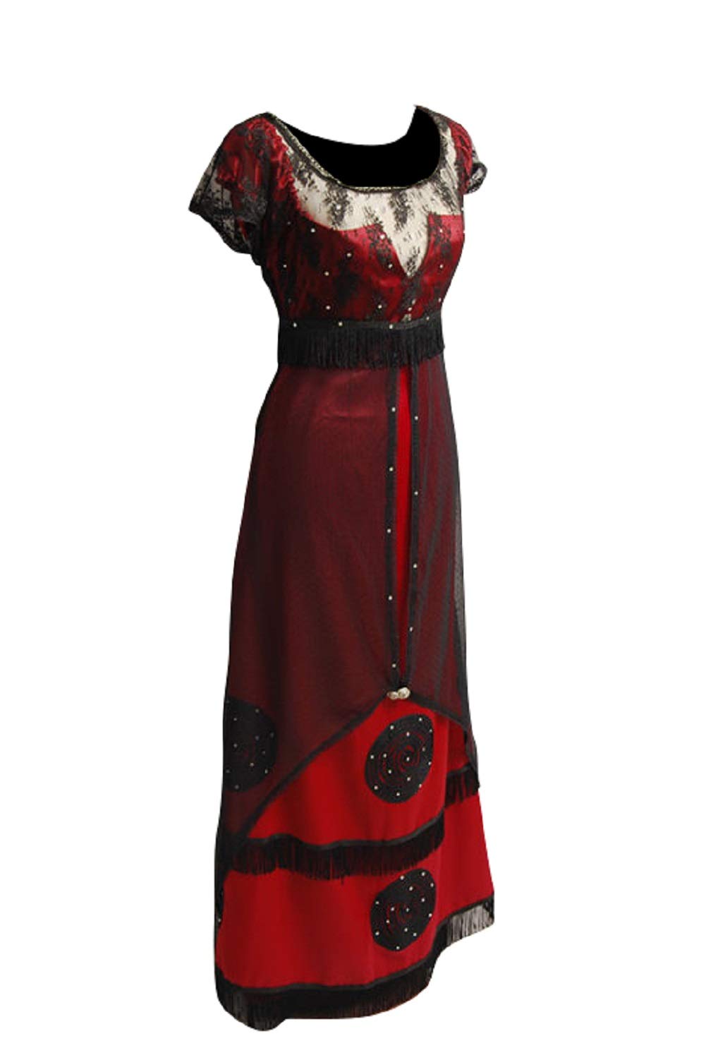 GOTEDDY Women's Victorian Rose Jumpsuit Halloween Costume - Gothic Steampunk Cosplay Dress for Parties, LARP & Themed Events