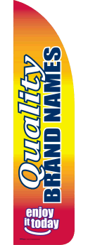 Premium Sidewalk Feather Flag Banner - Durable & Vibrant Brand Advertising (Flag Only) - Perfect for Outdoor Events, Grand Openings & Retail Promotions