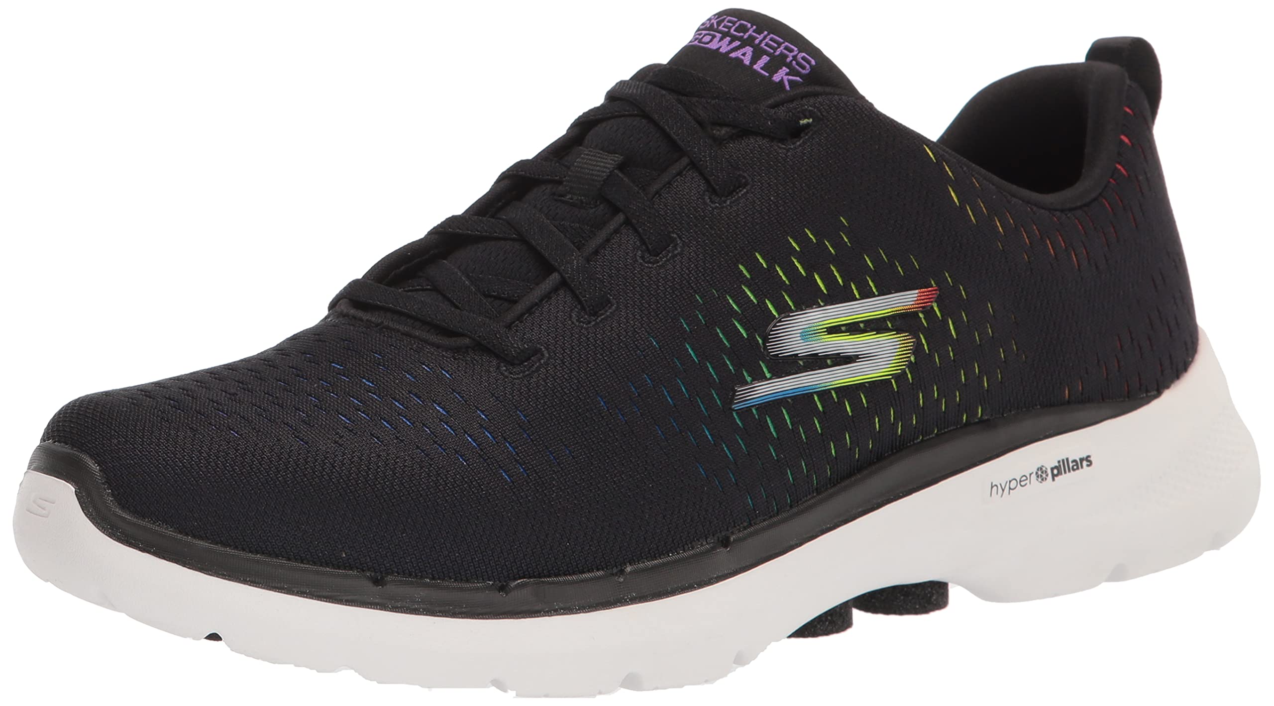 Skechers Women's Go Walk 6-Vibrant Energy Walking Shoes - Lightweight Comfortable Sneakers for Women, Slip-On Design with Air-Cooled Memory Foam - Perfect for Walking, Travel & Everyday Wear
