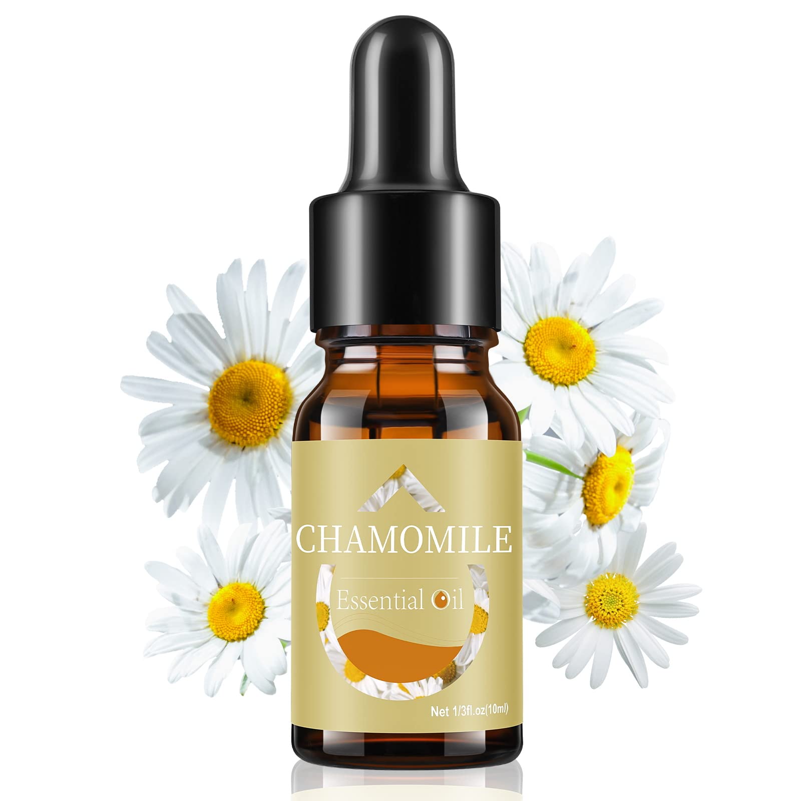 Pure Chamomile Essential Oil 100% Natural Plant Extract - 10ml (1/3 oz) for Aromatherapy, Diffusers, Humidifiers, Candle Making & Home Care | Stress Relief & Better Sleep