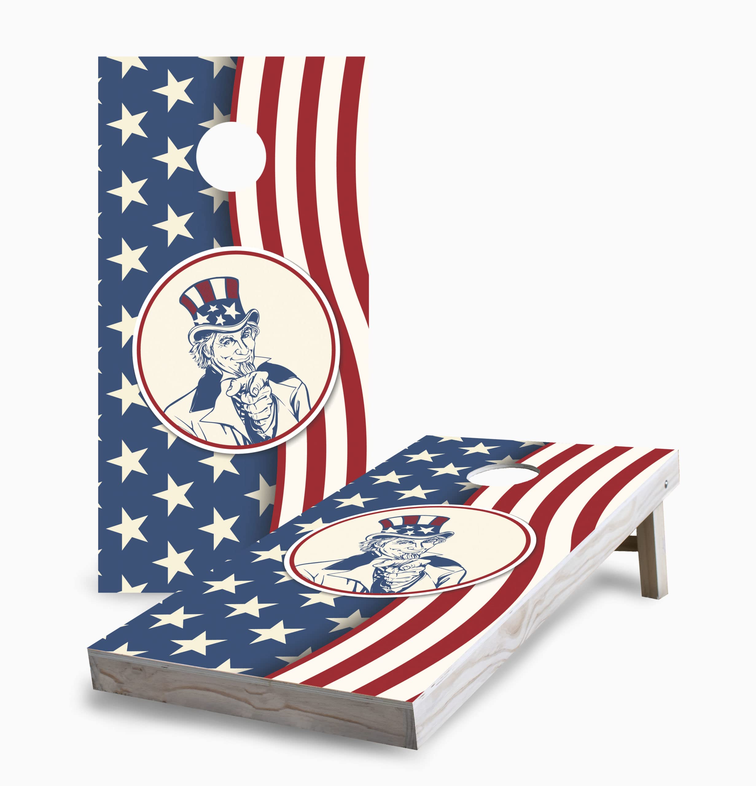 Premium Sailboat & Palm Tree Cornhole Board Set - 2 Boards, 8 Bean Bags, Carrying Case - Perfect for Backyard BBQs, Beach Parties & Tailgating Events