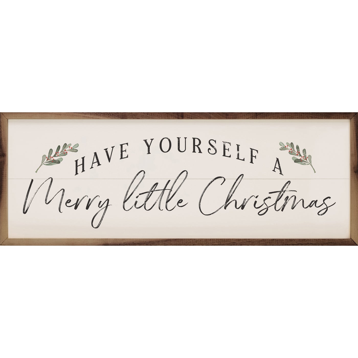Have Yourself A Merry Little Christmas Wood Framed Print - Festive Holiday Wall Art Decor for Home, Office & Gifts
