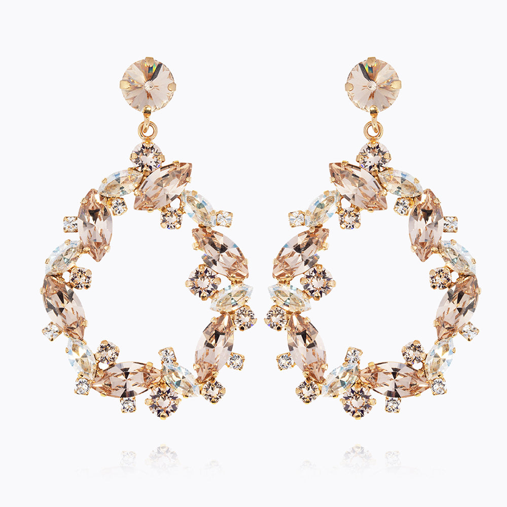 Million Reasons Crystal & Silk Earrings - Elegant Dangle Earrings for Women, Perfect for Weddings, Parties & Special Occasions