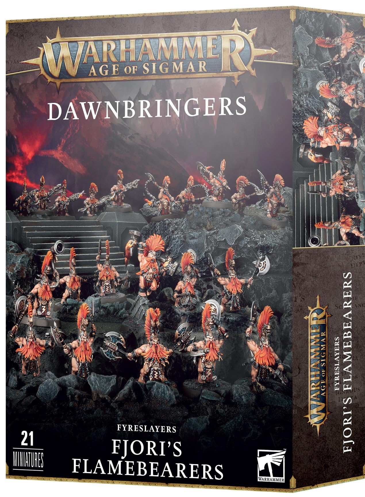 Warhammer Age of Sigmar Dawnbringers: Fyreslayers Fjori’s Flamebearers - Epic Miniature Set for Tabletop Battles and Collectors