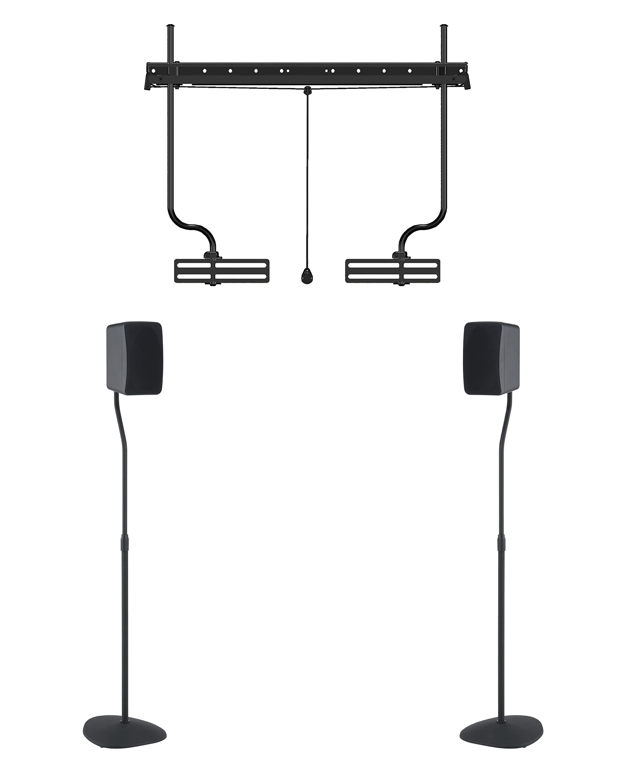 SANUS Adjustable Height Speaker Stand - Extends 28