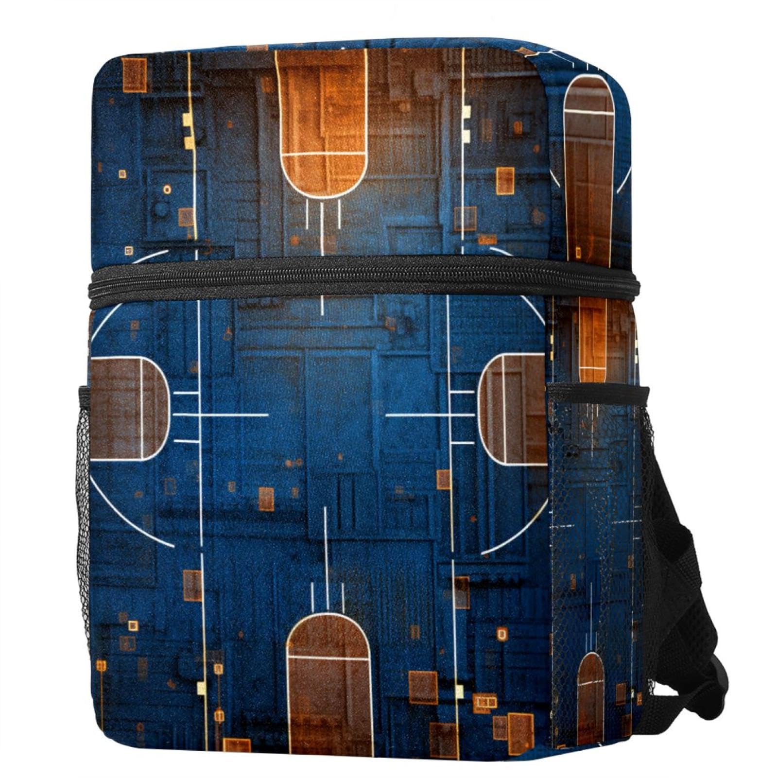 Men's & Women's Travel Backpack - Durable Art Basketball Court Design for Hiking, Gym & Daily Commute | Perfect for Work, School & Outdoor Adventures