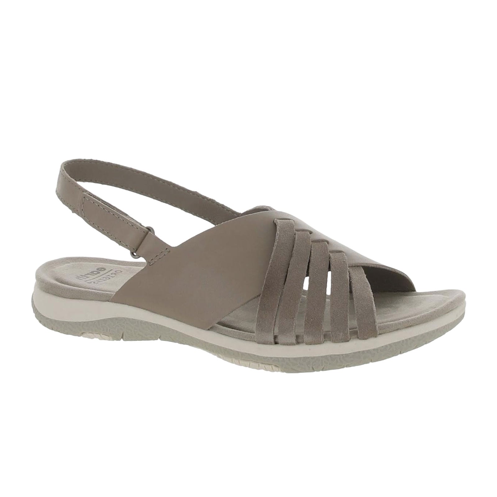 Earth Suzie Backstrap Sandal for Women - Comfortable Taupe Leather Sandals for Beach, Vacation & Summer Outfits