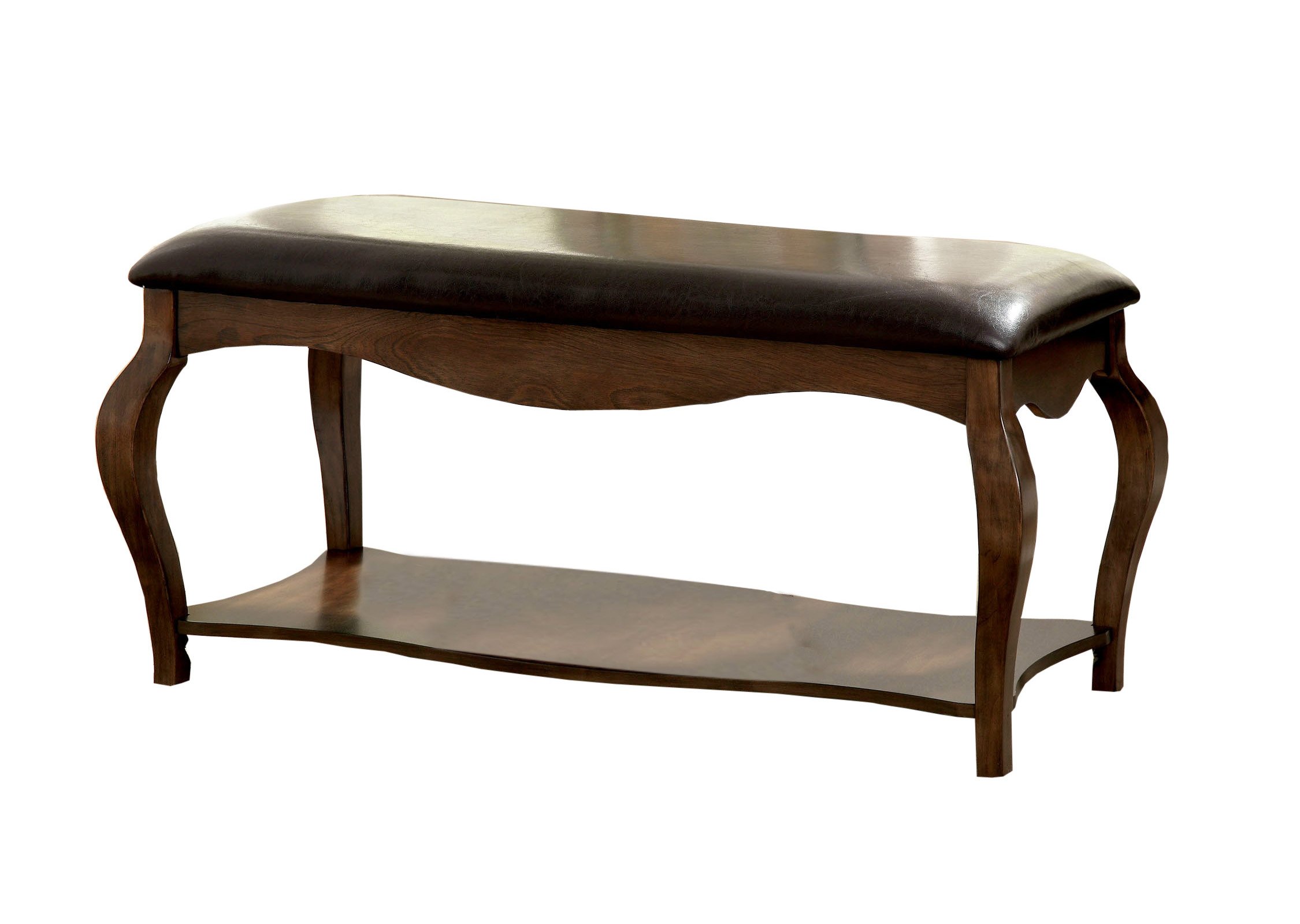 Furniture of America Starzan Tobacco Oak Bench - Solid Wood Entryway Bench with Storage, Brown | Perfect for Hallway, Living Room & Bedroom Decor