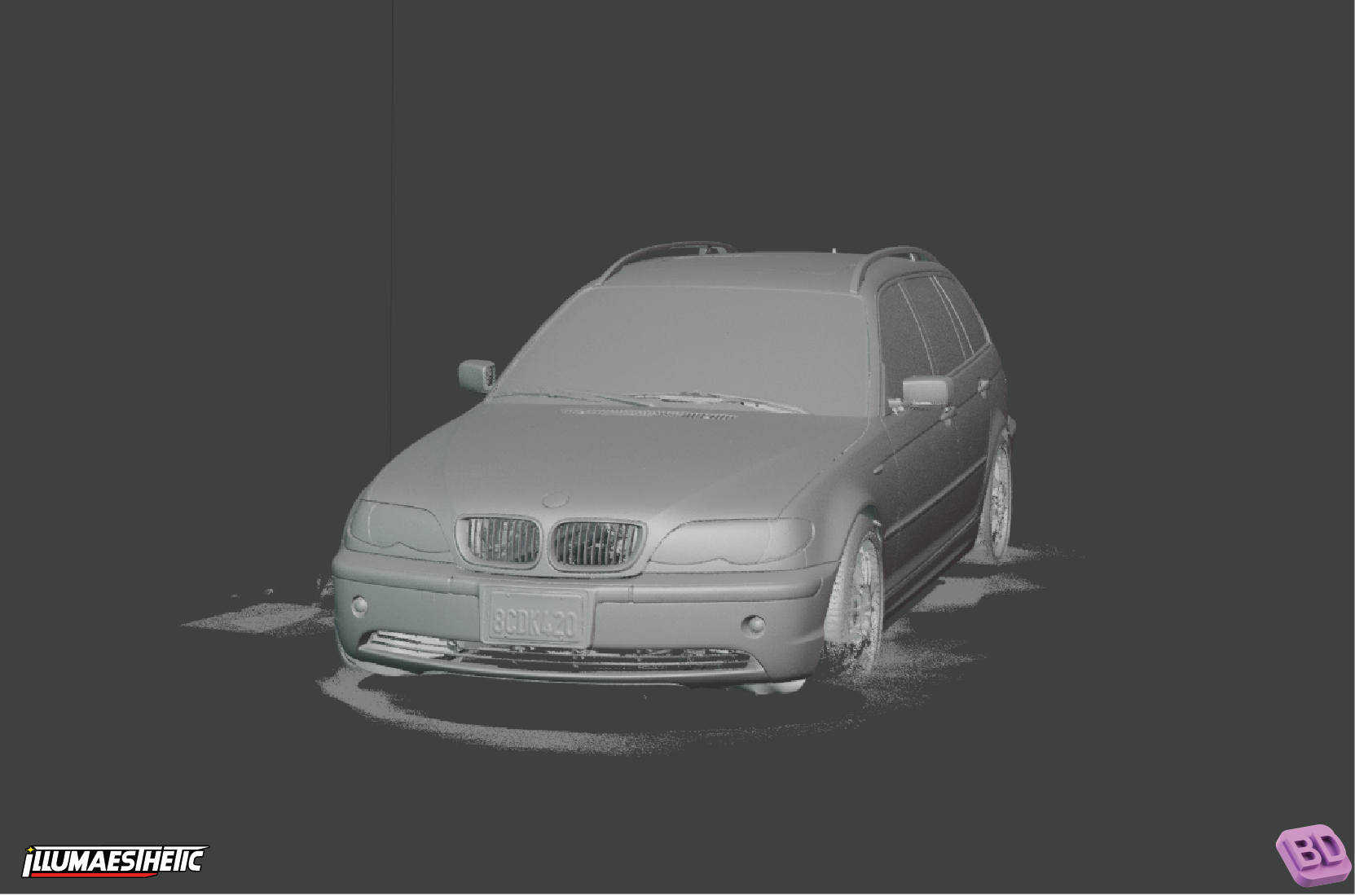 BMW 3 Series Touring E46 Wagon 3D Scan Model (1999-2005) - Perfect for Car Enthusiasts, 3D Printing & Automotive Restoration Projects