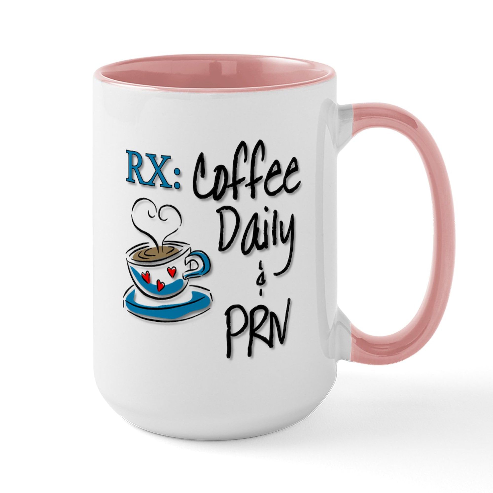 Funny Rx Coffee Mug - 15 oz (444 ml) Ceramic Cup for Doctors & Nurses - Perfect Gift for Medical Professionals & Coffee Lovers at Work or Home