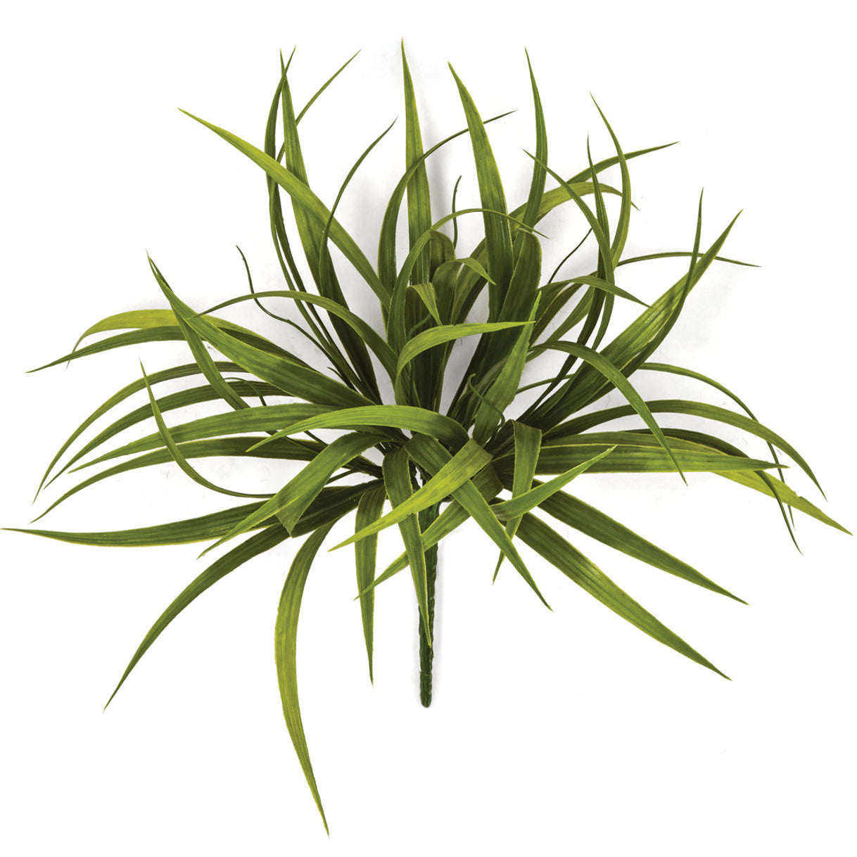 15.5 Inch Artificial Grass Leaf Plants - Set of 12 Realistic Green Faux Greenery Stems for Home Decor, Office, Wedding Centerpieces & DIY Floral Arrangements