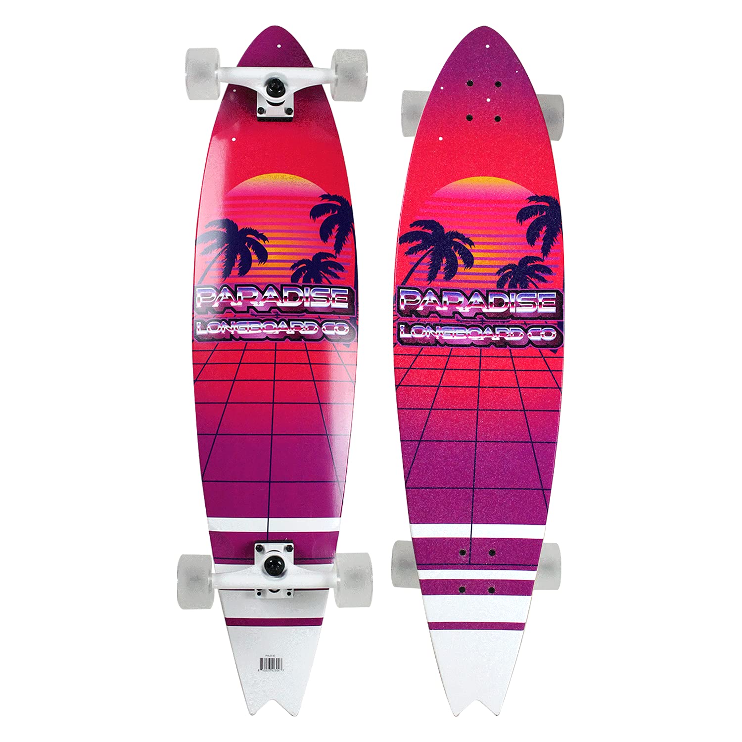 Paradise Longboard Swallow Tail Complete Cruiser Skateboard - 41 Inch Maple Deck for Smooth Riding | Perfect for Beach Cruising, Campus Commuting & Downhill Carving