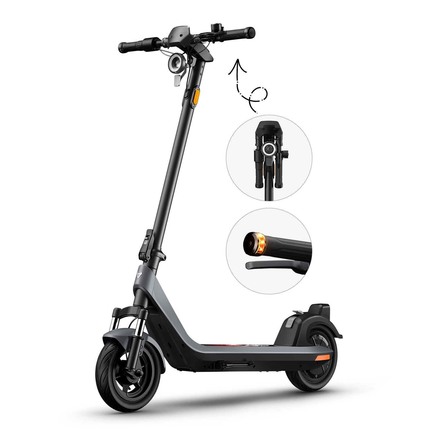 NIU KQi 200F Foldable Handlebar Electric Scooter - 20mph Max Speed, 33.6 Mile Range | Portable Commuter Scooter for Adults, Perfect for Urban Travel & Last-Mile Transportation