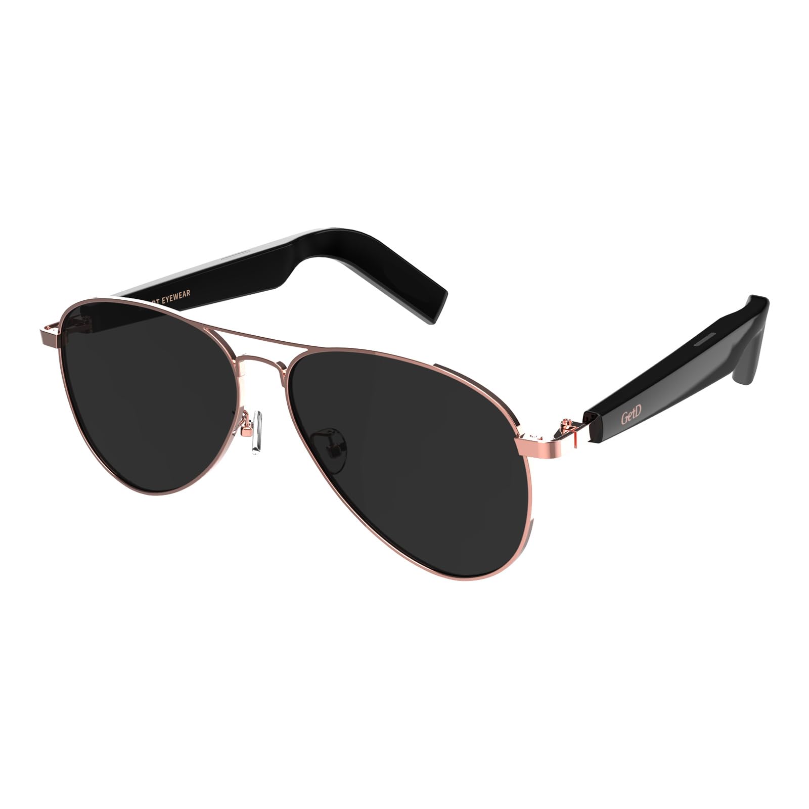 GetD Smart Bluetooth Sunglasses for Men & Women - Voice Control, Open Ear Design, IPX4 Waterproof - Hands-Free Music & Calls for Running, Cycling, Driving & Outdoor Activities (Gen 1)