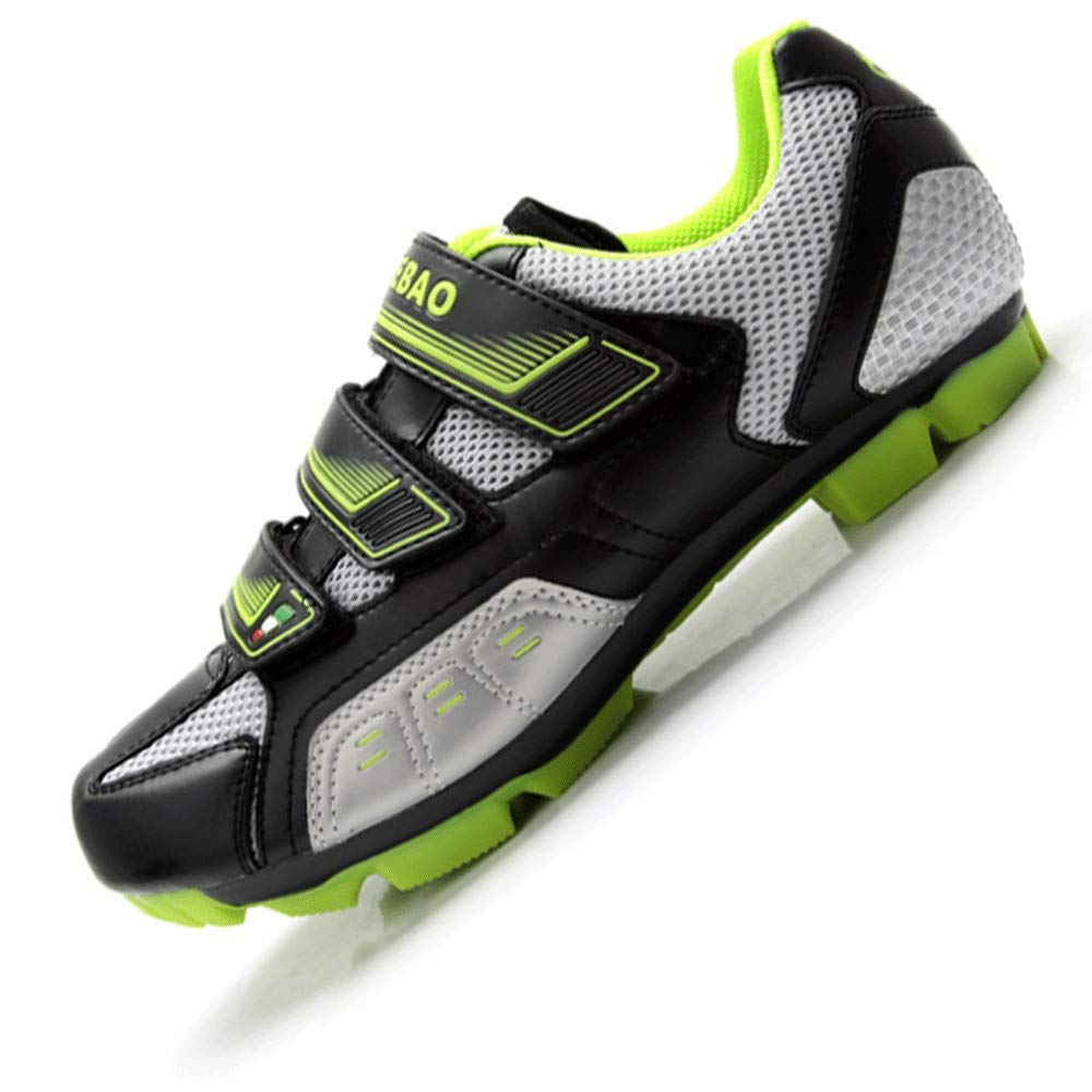 FACAI Men's & Women's Cycling Shoes - MTB Mountain Bike Racing Sneakers with Lock System - Black Size 45 - Perfect for Road Biking & Mountain Trail Riding