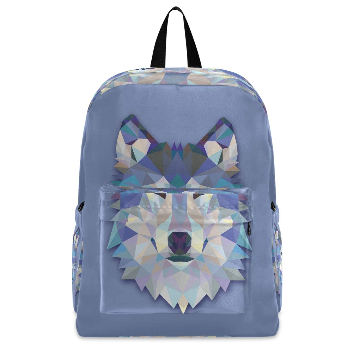 Lightweight Geometric Wolf Laptop Backpack for Travel, Hiking & Business - Durable 15.6 Inch Bookbag for Women & Men - Perfect for Commuting, Camping & Cycling