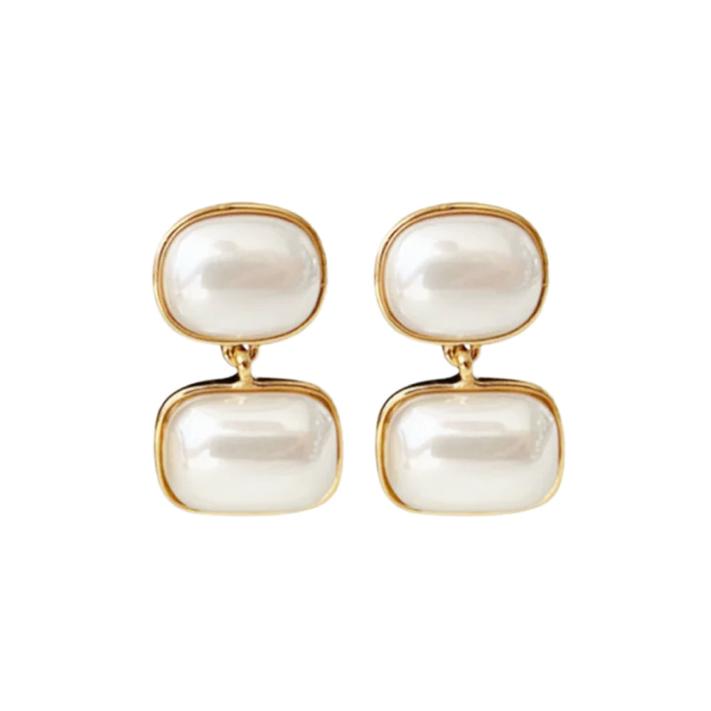 Elegant Modern Pearl Drop Earrings for Women - Handmade Dangle Jewelry for Weddings, Parties & Special Occasions