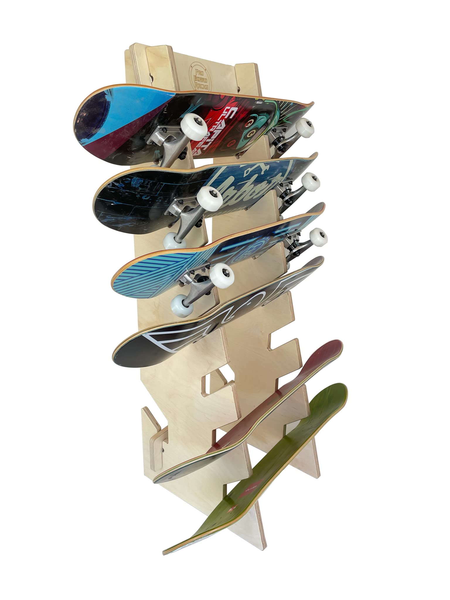 Premium Skateboard & Longboard Wall Mount Storage Rack - Space-Saving Display Stand for Home, Garage, or Skate Shop Organization