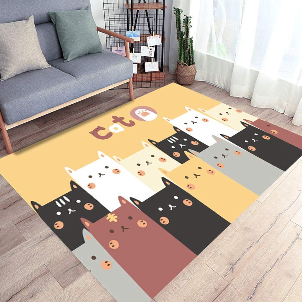 MOXIC Soft Non-Slip Kids Play Mat - 4.2'x6.2' Modern Nursery Rug for Baby Crawling, Playroom & Living Room - Washable Animal Print Carpet for Indoor/Outdoor Use - Perfect for Daycare, Bedroom & Toddler Safe Flooring