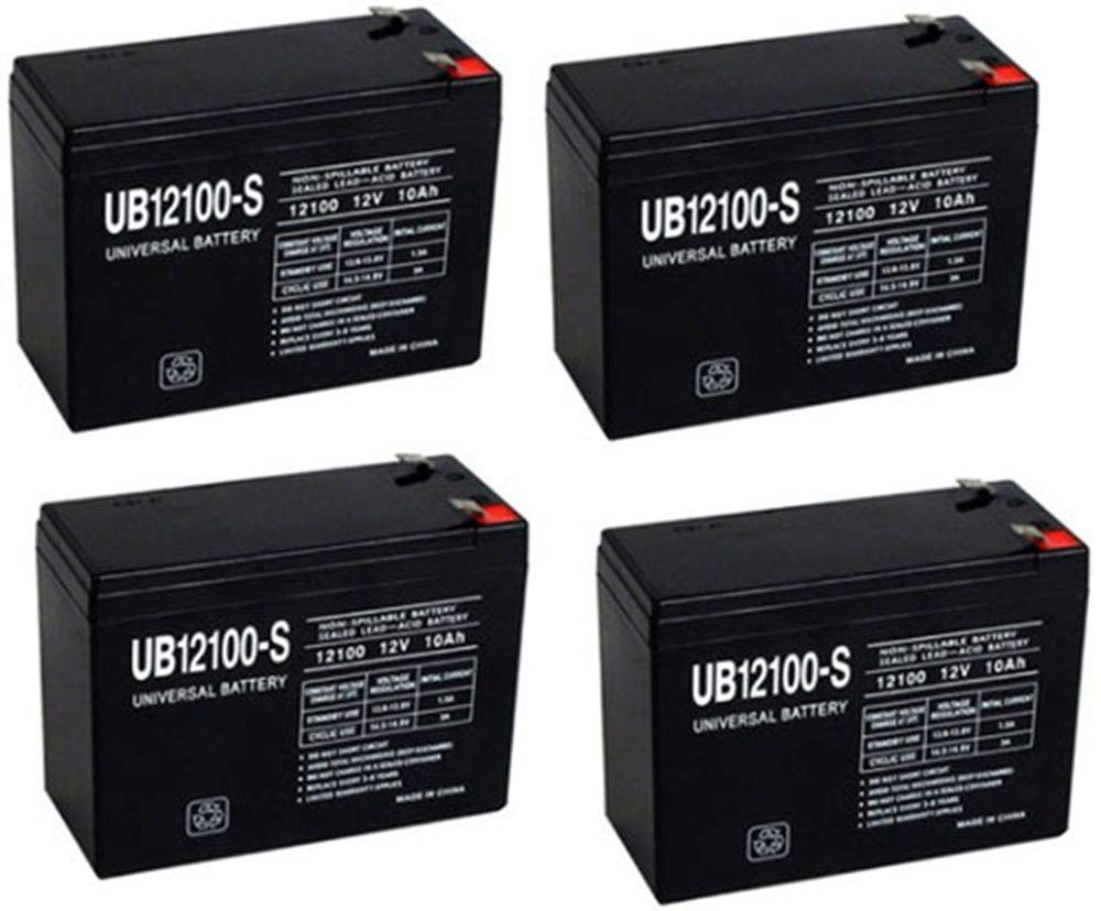 Universal Power Group 12V 10AH Replacement Battery for Currie eZip Trailz Electric Bike - 4 Pack - Perfect for Commuting, Off-Road Adventures & Extended Rides