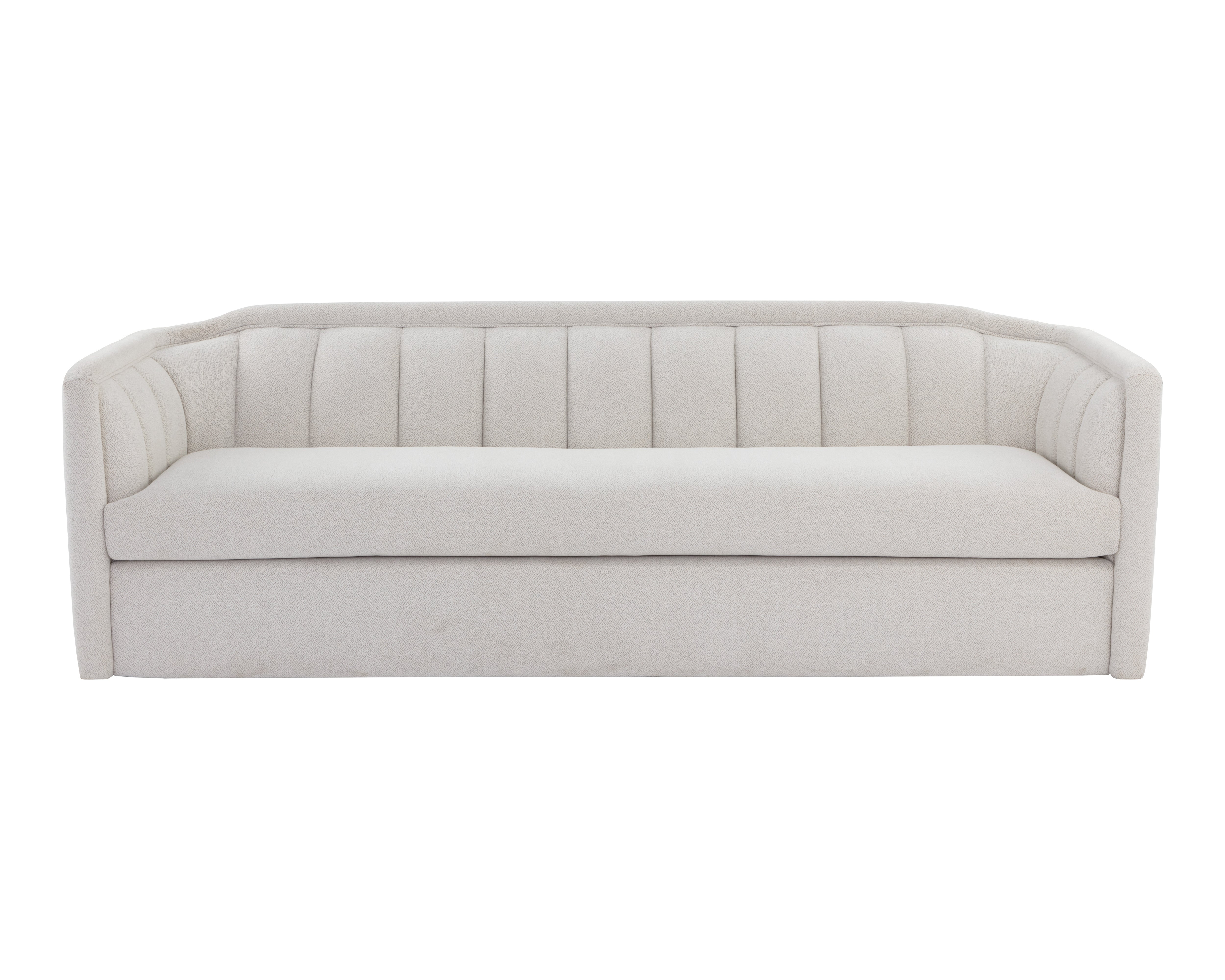Birrit Sofa in Alaska Greige - Modern Comfortable Fabric Sectional Couch for Living Room, Lounge & Family Room