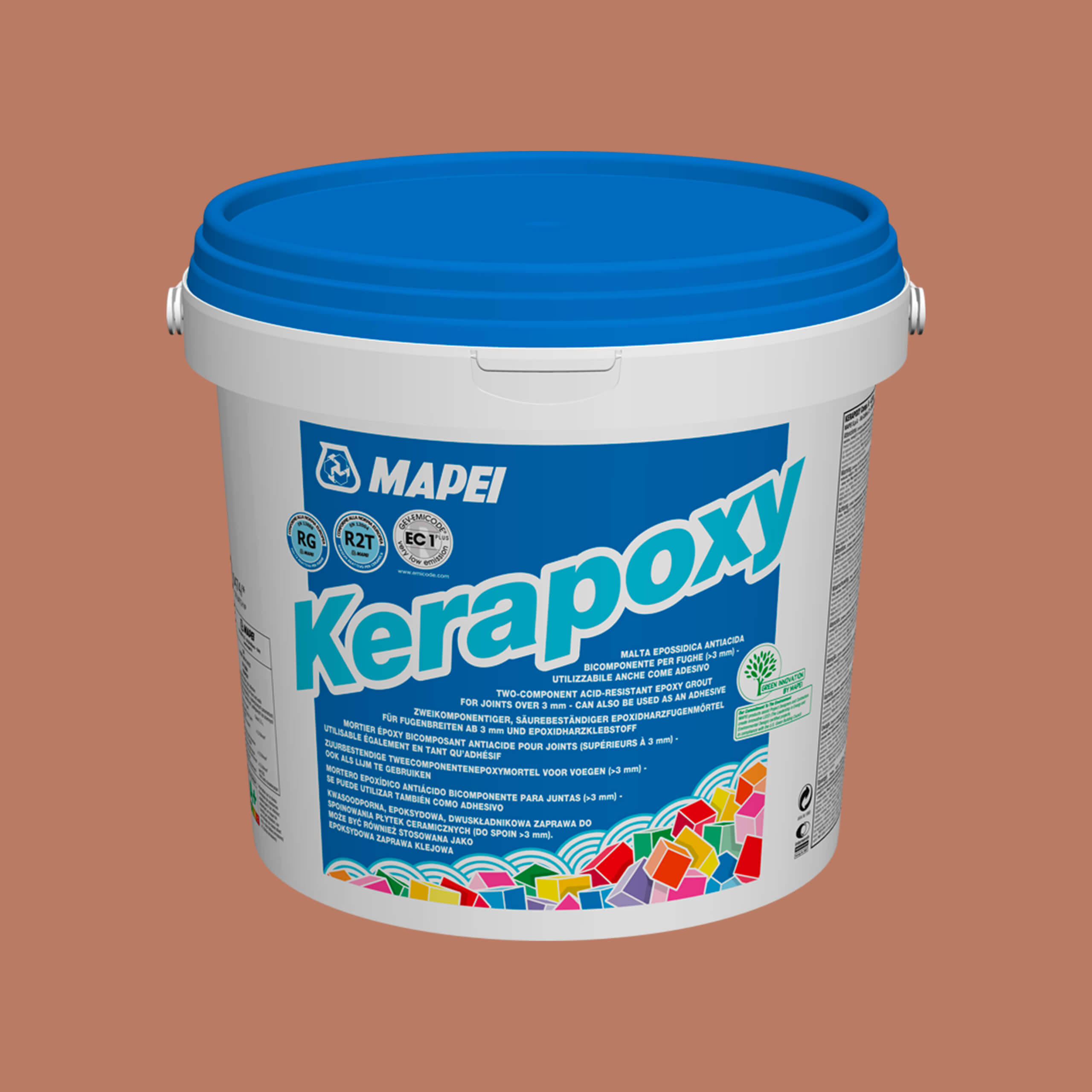 Mapei Kerapoxy 5kg Terra Di Siena 145 - Premium Epoxy Grout for Tile & Stone - Waterproof, Stain-Resistant - Ideal for Bathrooms, Kitchens & High-Traffic Areas