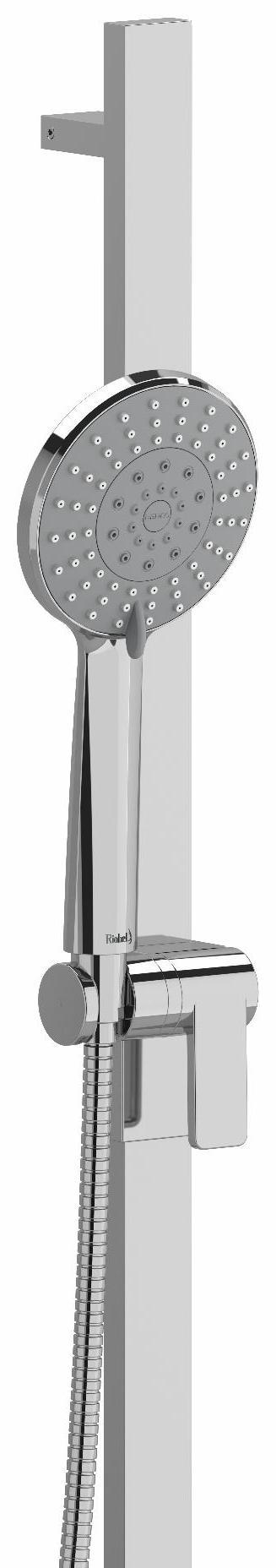 3-Function Adjustable Handheld Shower Head with 32-Inch Slide Bar - 1.8 GPM Chrome Finish (Model 4843C WS RIOBEL) - Perfect for Bathroom Renovation & Spa-Like Shower Experience
