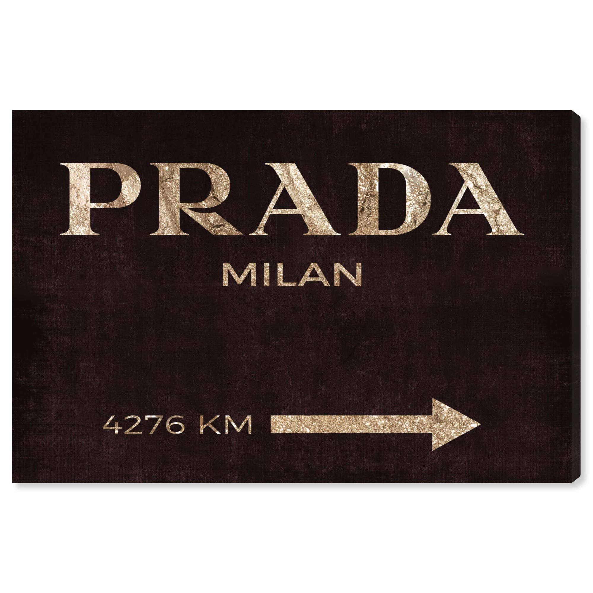 Oliver Gal Artist Co. 'Milan Chocolate and Brass' Fashion Glam Wall Art Canvas Print - 36x24 Inches Gold & Bronze Home Decor - Perfect for Living Room, Bedroom or Office Wall Decoration