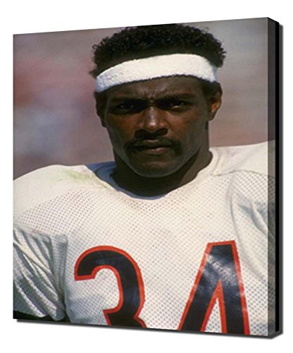 NFL Walter Payton Canvas Art Print - Premium Framed Wall Decor for Sports Fans - Perfect for Game Rooms, Man Caves & Office Decor