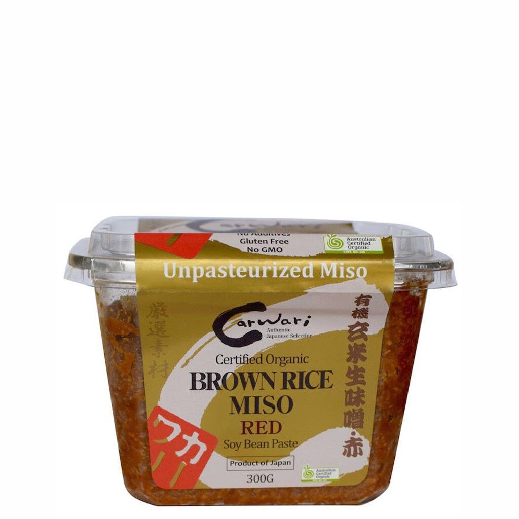Organic Brown Rice Red Miso Paste - Traditional Japanese Fermented Soybean Seasoning for Soups, Marinades & Salad Dressings | Gluten-Free & Vegan-Friendly
