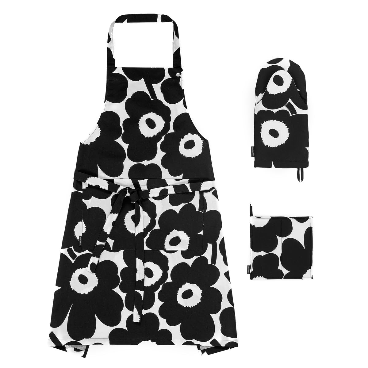 MARIMEKKO Räsymatto Kitchen Accessories Set - Stylish Apron, Oven Mitt & Pot Holder for Modern Kitchens - Perfect for Cooking, Baking & Home Decor - Finnish Design Dinnerware Collection