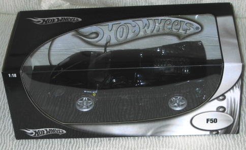 Hot Wheels Ferrari F50 Black 1:18 Scale Die Cast Model Car - Premium Collectible for Display, Gifts & Racing Enthusiasts