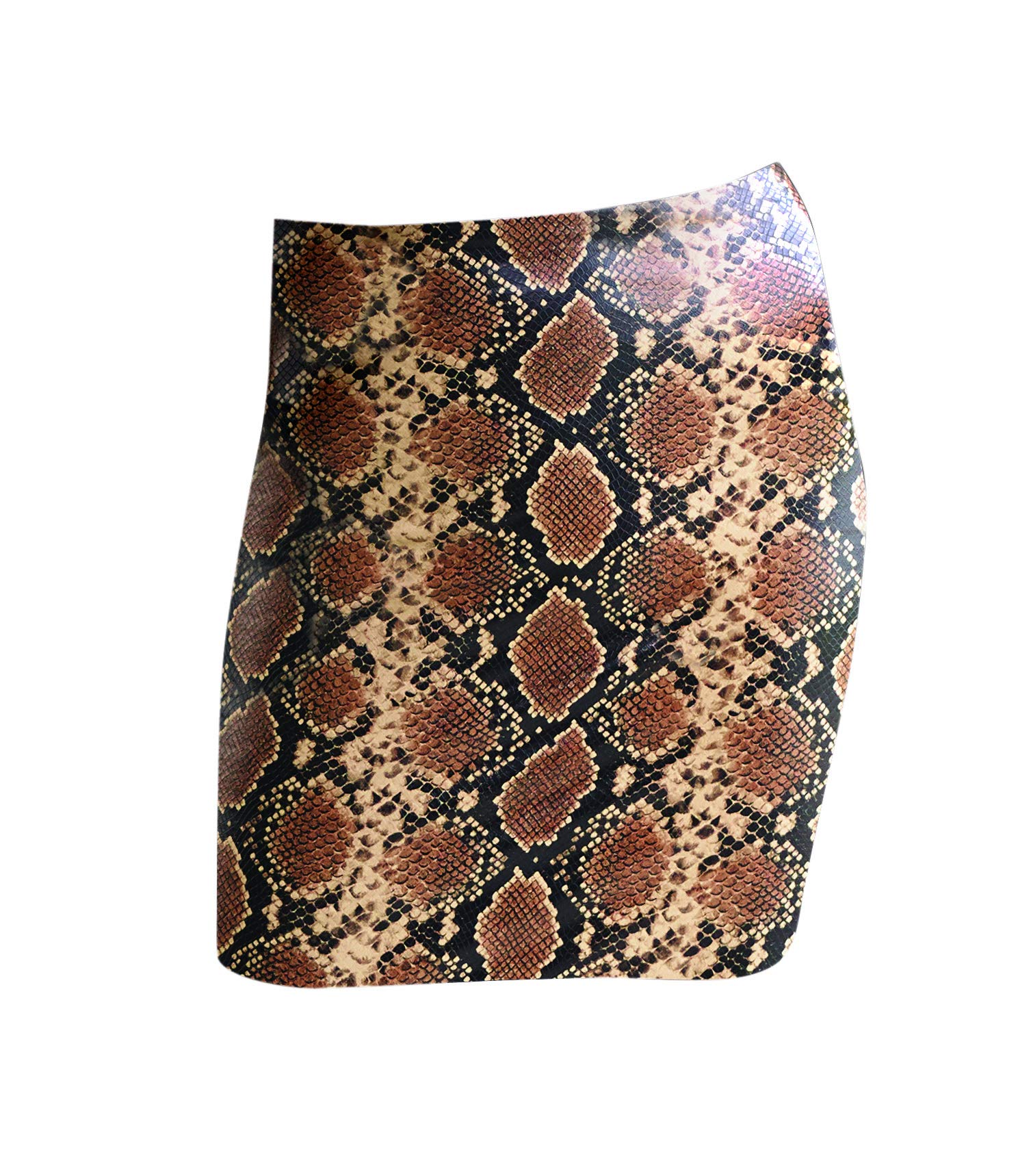 Commando Faux Leather Animal Print Mini Skirt - High Waist Bodycon Stretch Fit, Sexy Party Clubwear, Perfect for Beach Vacation & Night Out Outfits